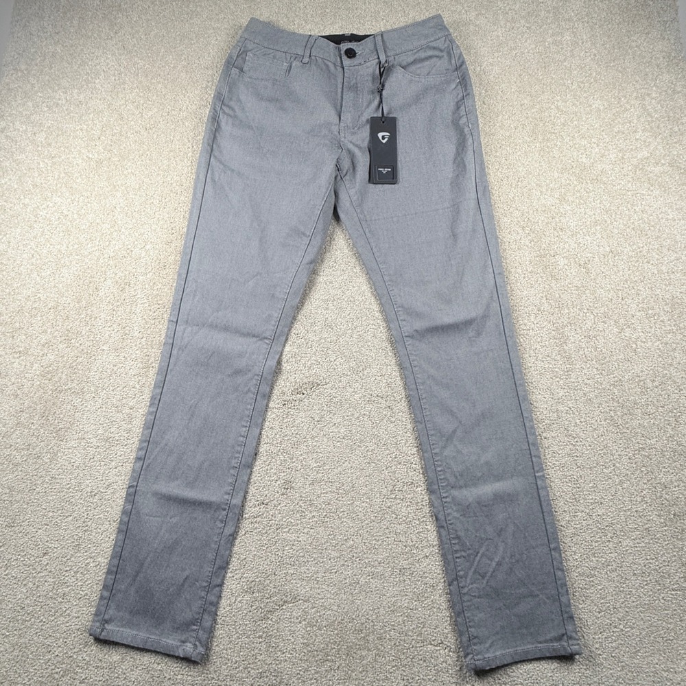 Fried Denim Skinny Pants Mens 32x32 Grey New Herringbone Stretch Chino